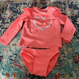 Cat & Jack Pink and White Bikini Set